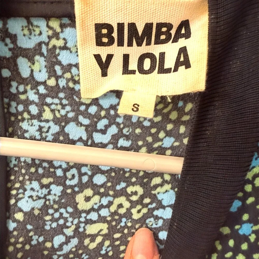 New Bimba y Lola Floral Leopard Jumpsuit - Blue/Green - Size Small - MSRP $350